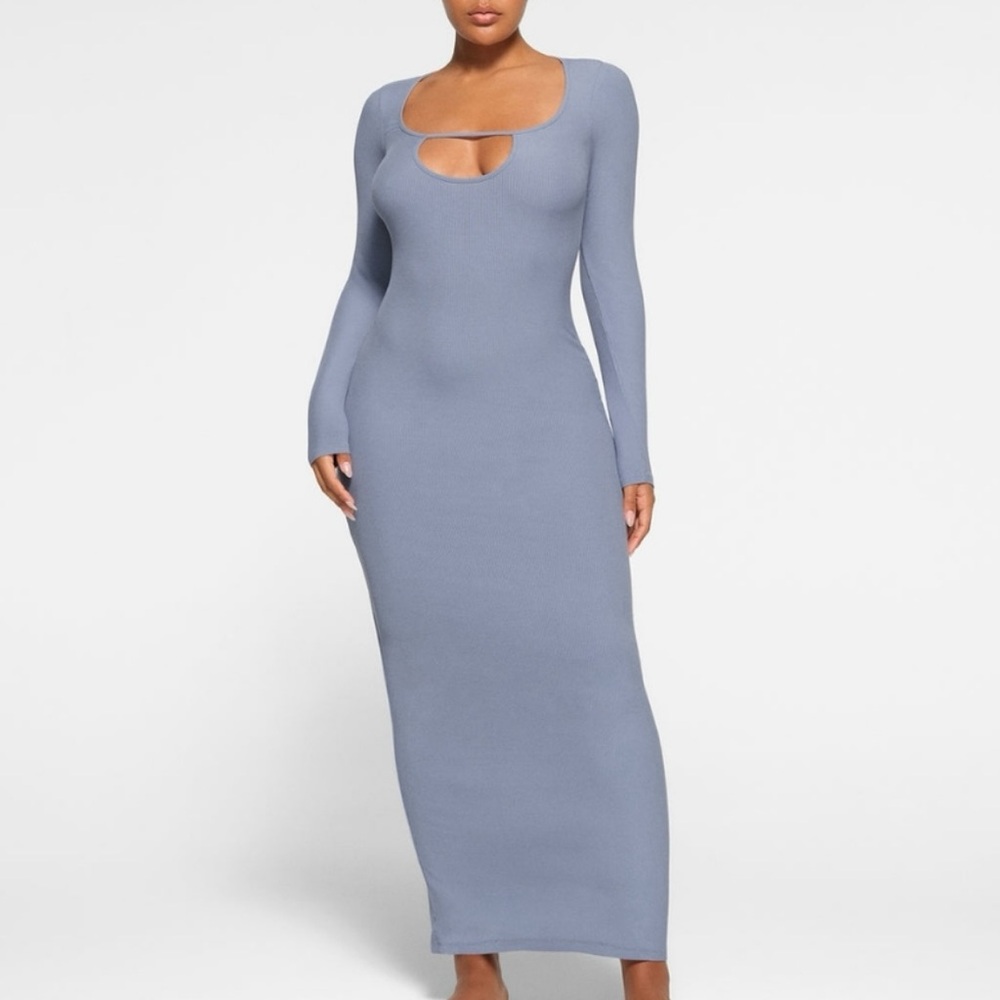 SKIMS | Ribbed Long Dress